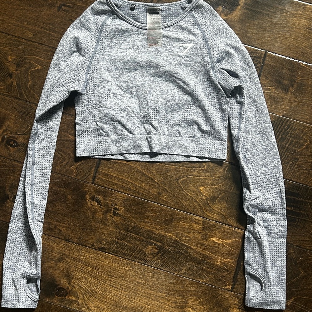 Gym Shark Long Sleeve Cropped Workout Top